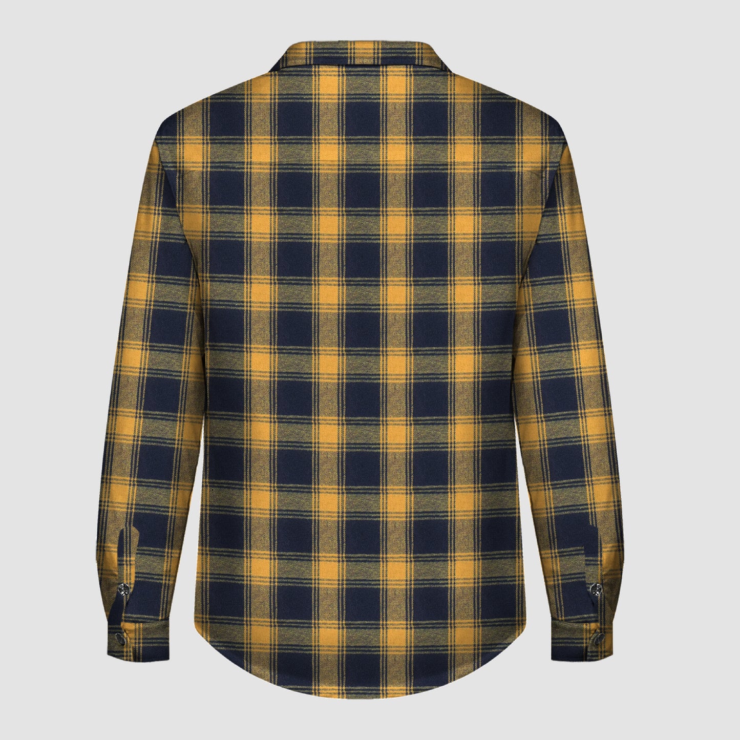 Yellow And Black Plaid Button Flannel Jacket F304