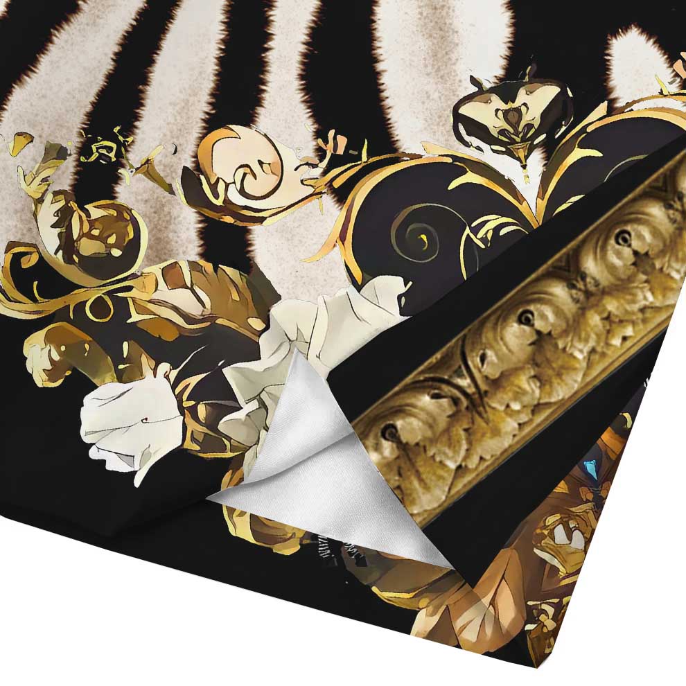 Wild Zebra Pattern Casual Trousers With Elastic Waistband