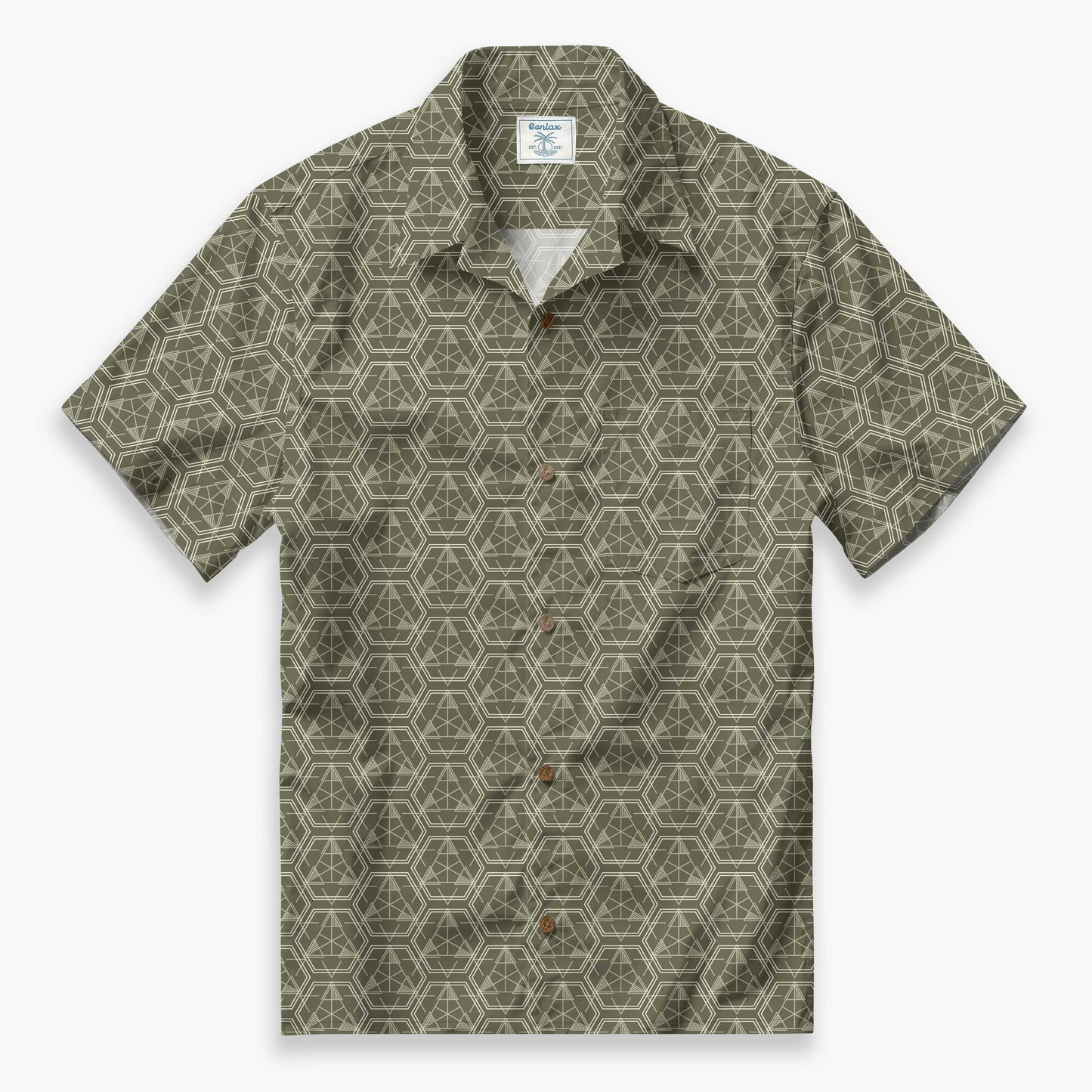 Basic Geometric Camp Shirt
