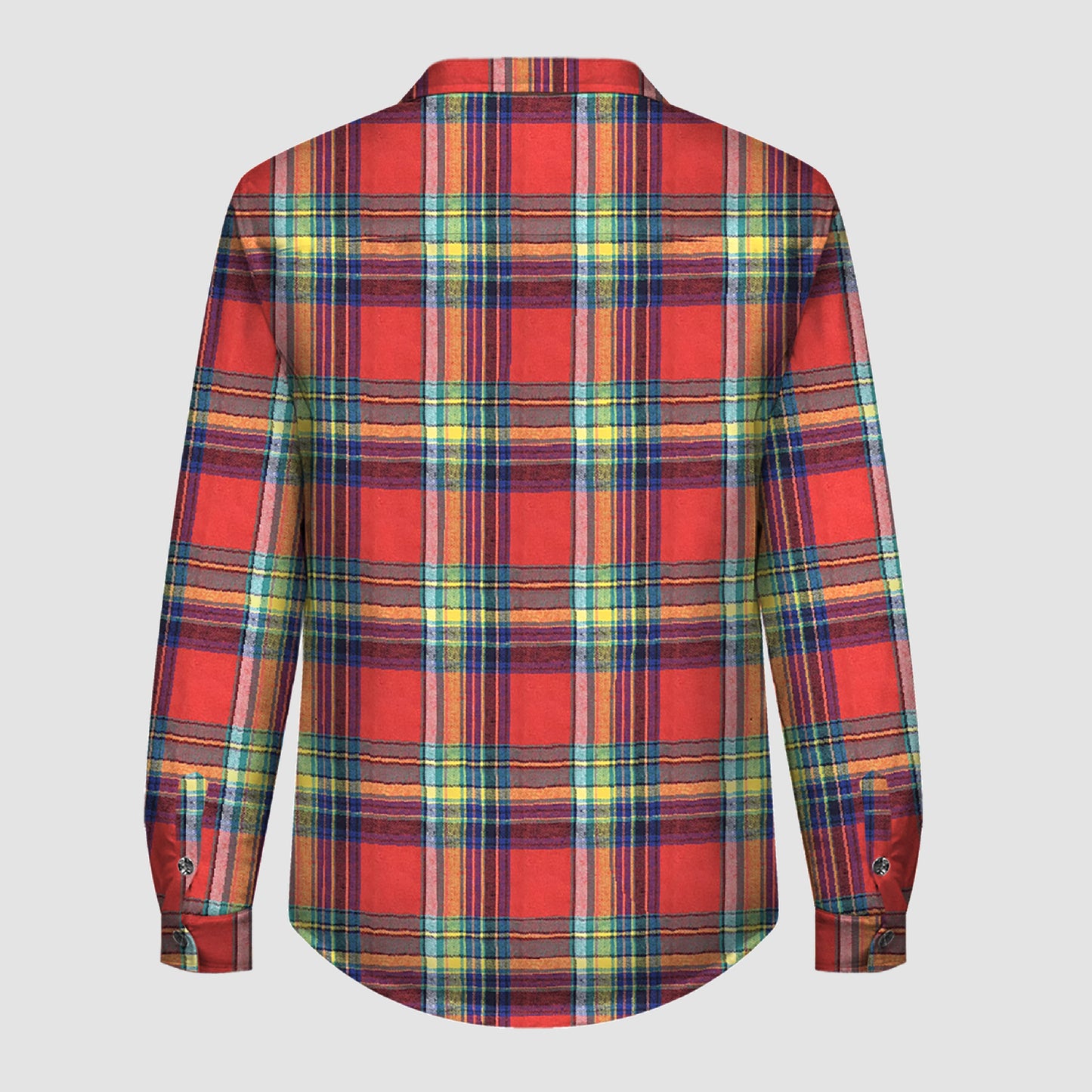 H559 Plaid Button Flannel Jacket