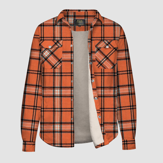 H686 Plaid Button Flannel Jacket