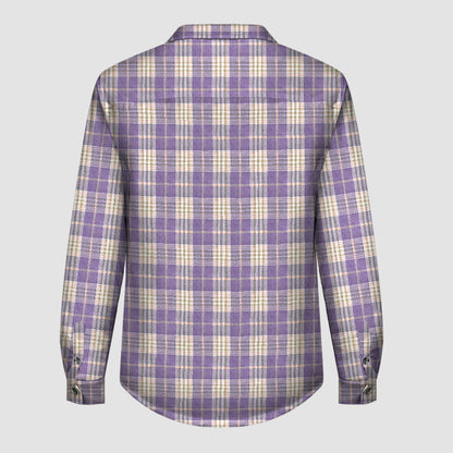 H731 Plaid Button Flannel Jacket