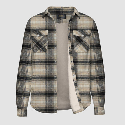 K138 Plaid Button Flannel Jacket