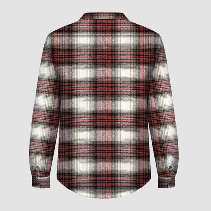 Men's Flannel Shirt Jacket - Fleece Lined Cotton Winter Coat