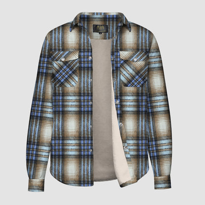 Men's Plaid Button Flannel Jacket K162