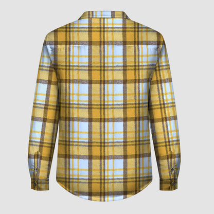 L868 Plaid Button Flannel Jacket