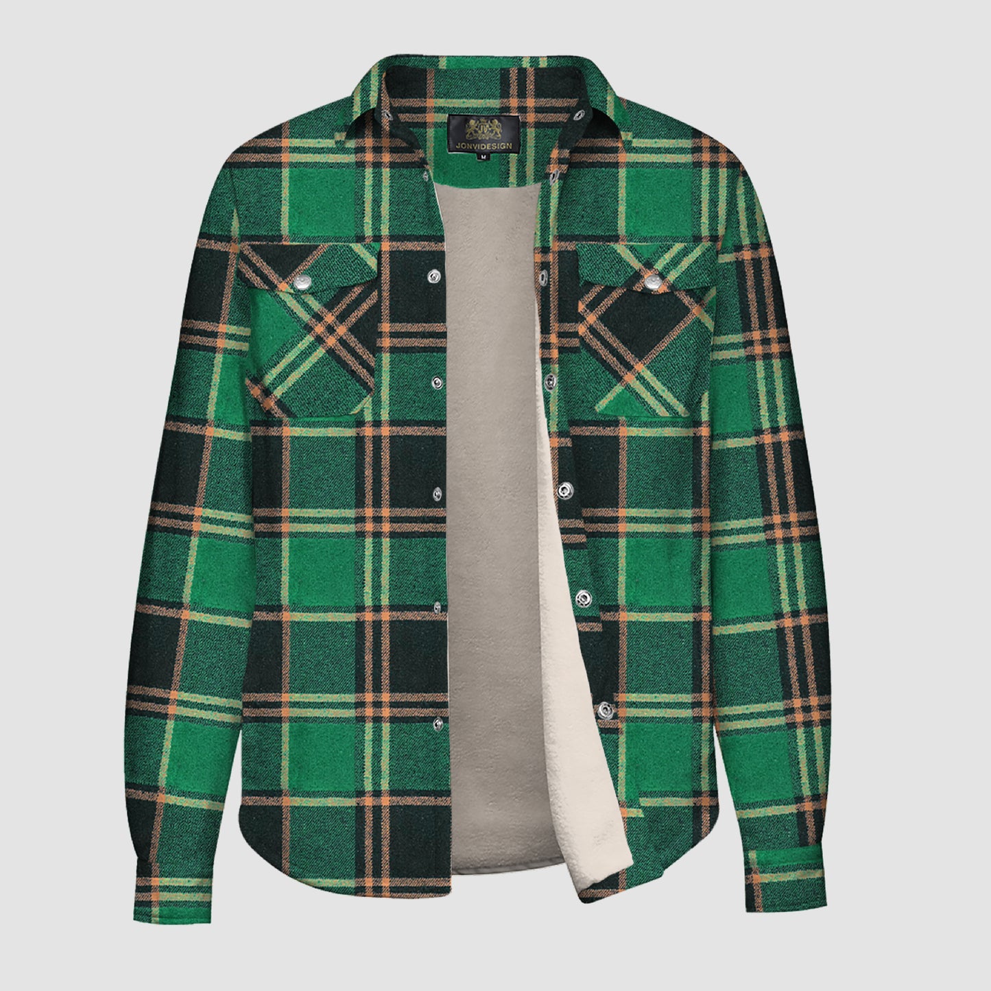 L936 Plaid Button Flannel Jacket