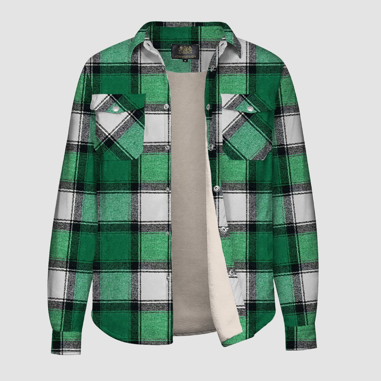 L959 Plaid Button Flannel Jacket