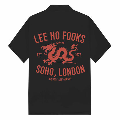 Lee Ho Fooks Vintage Resto Geek Casual Short-Sleeved Shirt