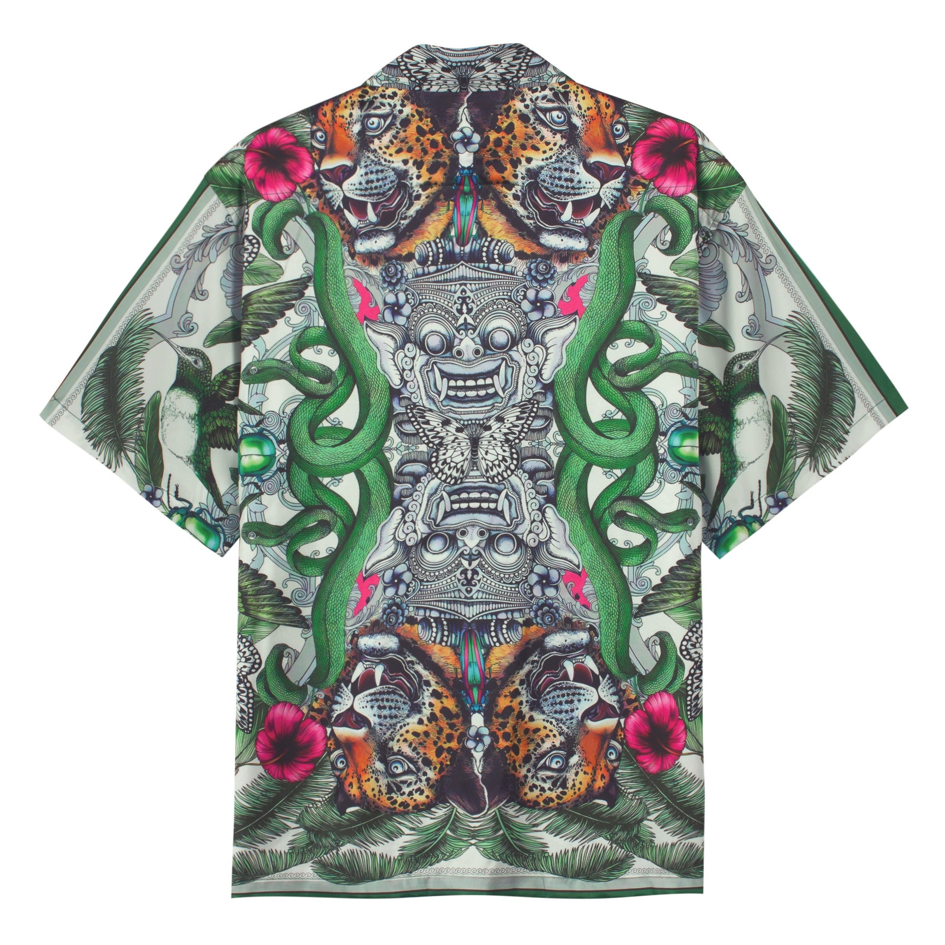 Nature Pattern Short Sleeve Shirt for Men Jonvidesign