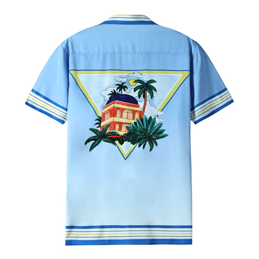 Palm Tree Castle Camp Collar Shirt Jonvidesign
