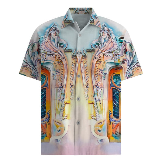 Tropical Hawaiian Design Short Sleeve Shirt for Men Jonvidesign