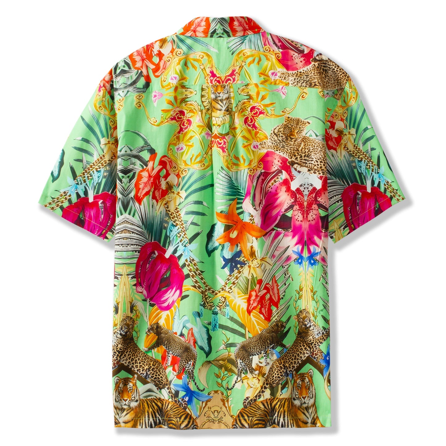 Tropical Style Animal Print Short Sleeve Shirt Jonvidesign