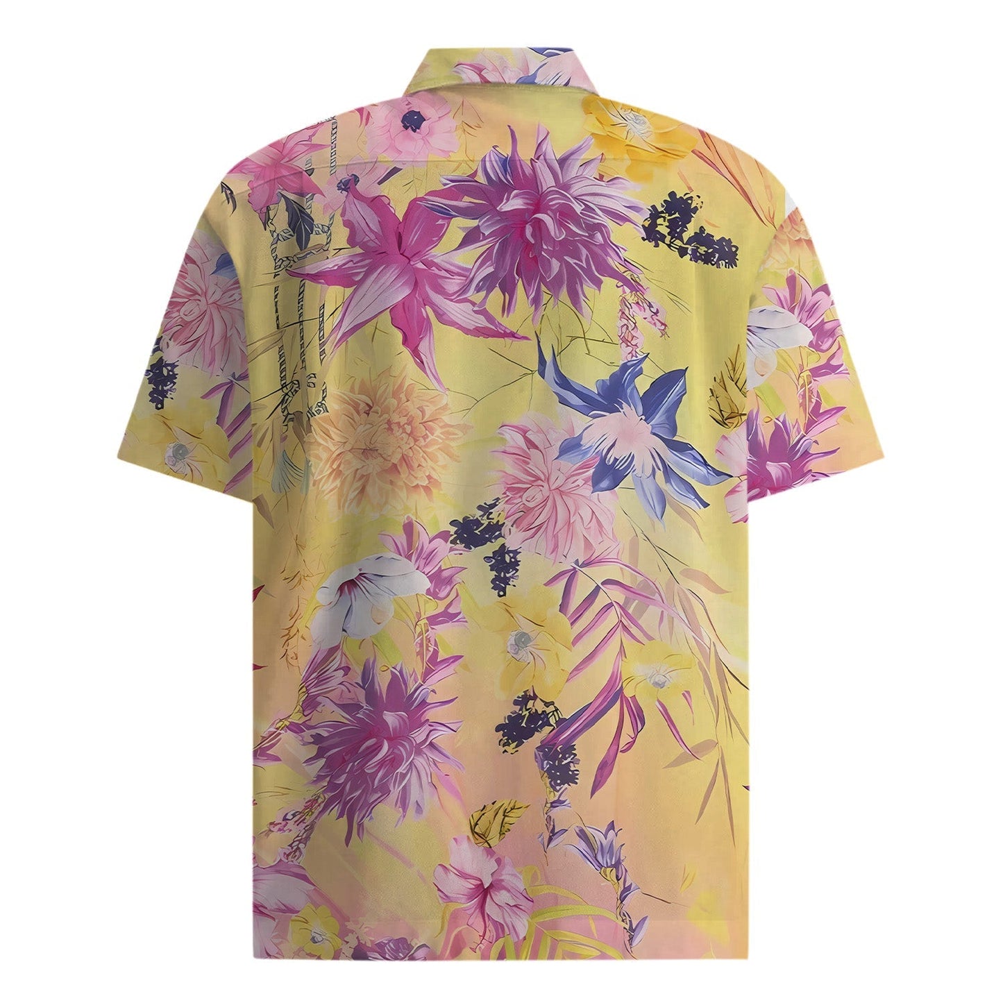 Tropical Style Flower Print Short Sleeve Shirt Jonvidesign