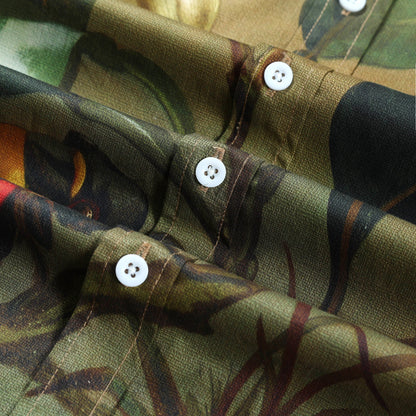 Woods Insect Pattern Long Sleeve Button Down Shirt Jonvidesign