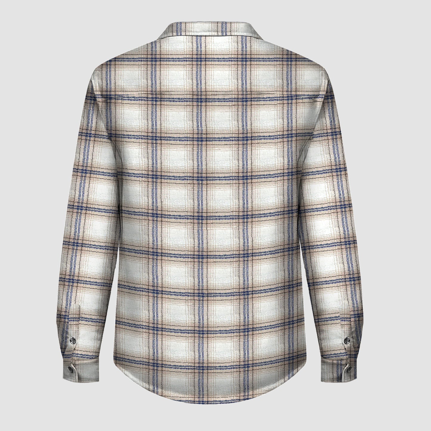 Plaid Button Flannel Jacket XK-40-43-yellow-blue