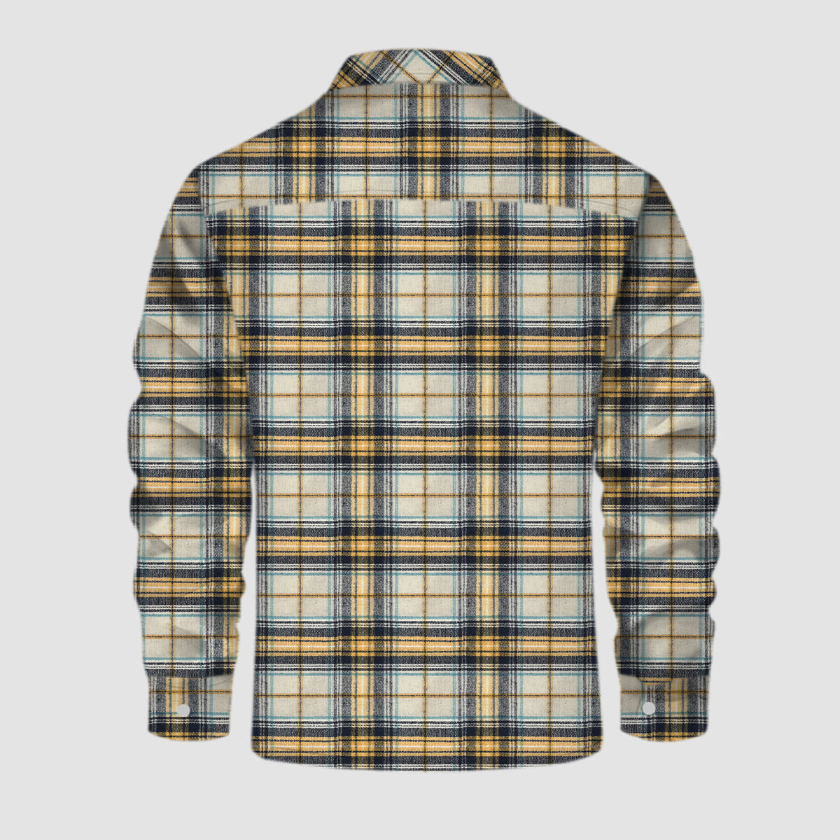 Men's Yellow Outdoor Flannel Insulated Jacket