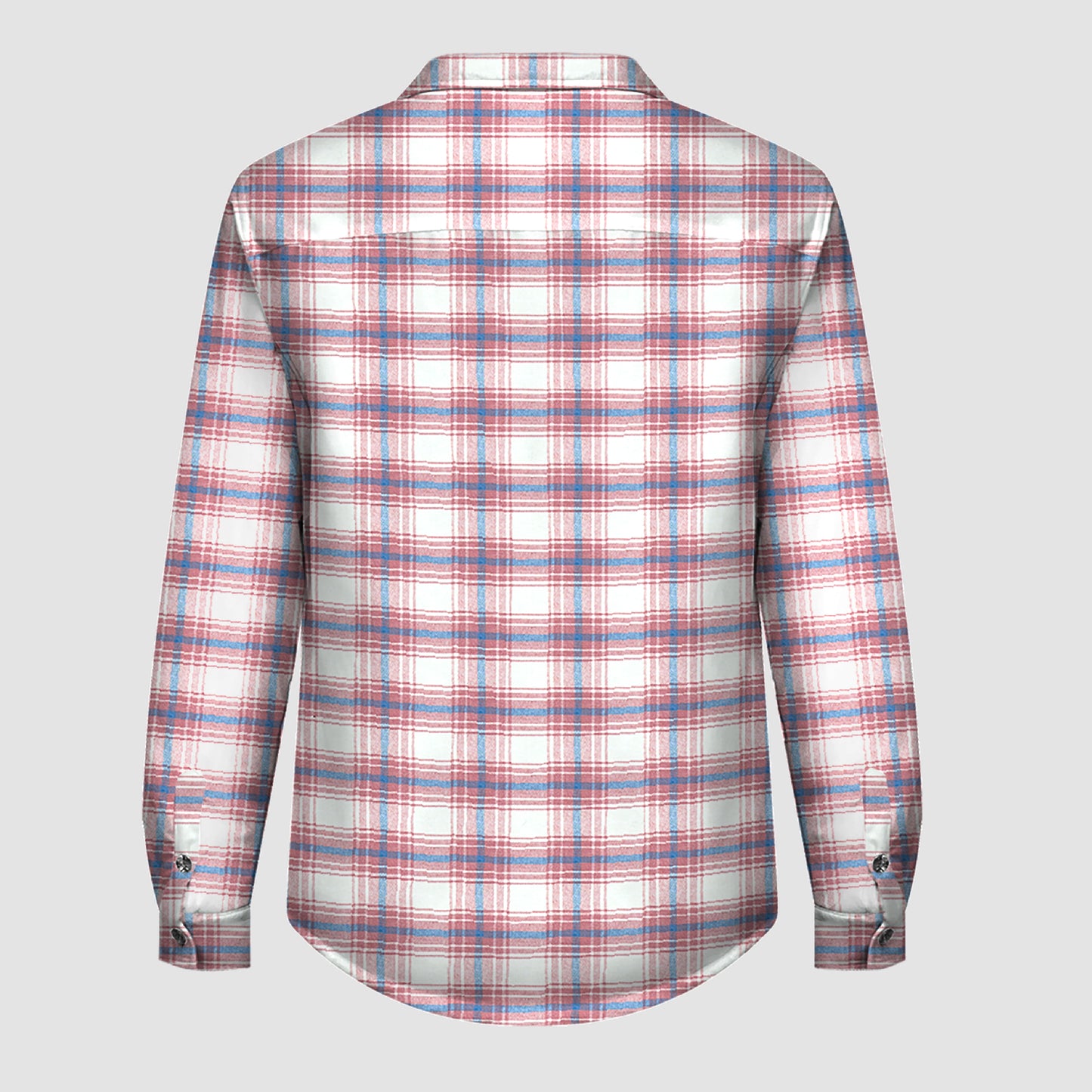 Plaid Button Flannel Jacket XK-40-52-pink