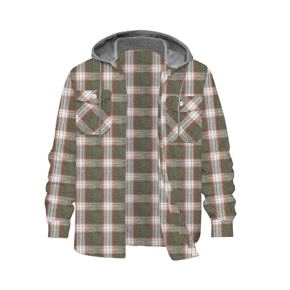 Vintage Plaid Long Sleeve Hooded Shirt