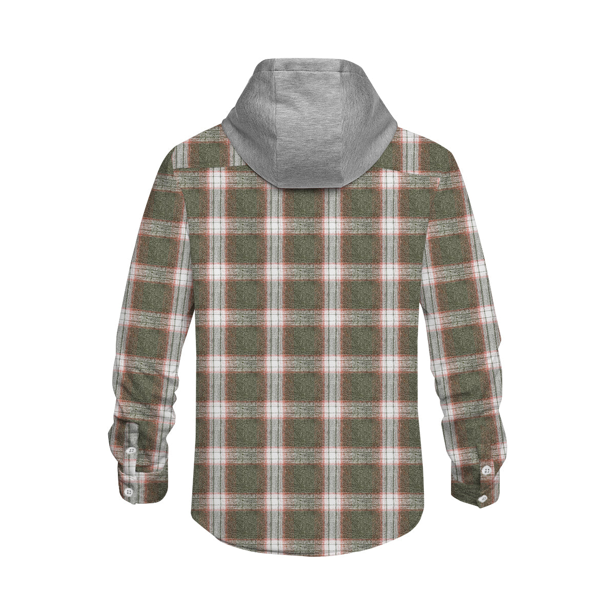 Vintage Plaid Long Sleeve Hooded Shirt