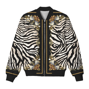 Baroque Print Bomber Jacket