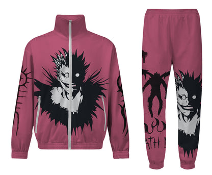 Death Note Print Zip Up Track Suit Top