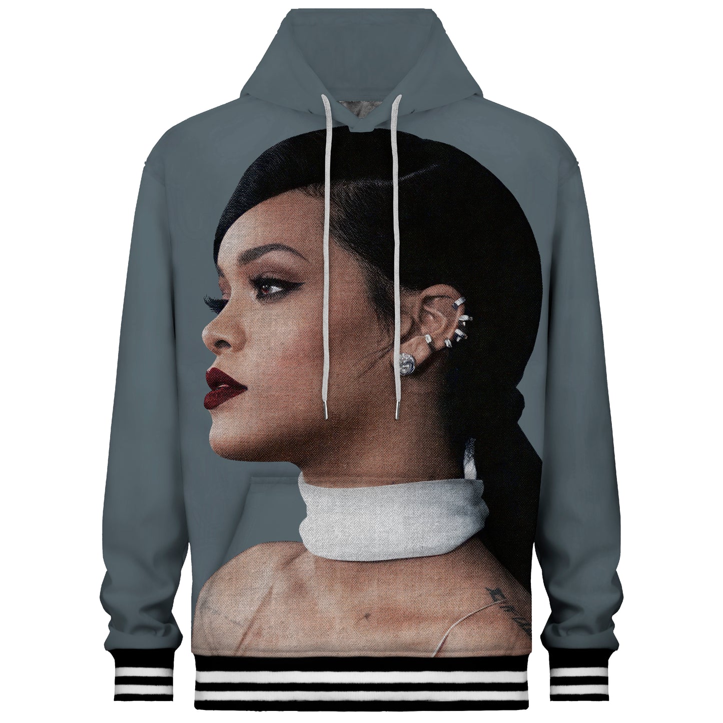 Music Superstar Print Hooded Sweatshirt