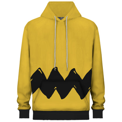 Retro Cartoon Yellow Hooded Sweatshirt