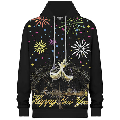 Fireworks Print Hooded Sweatshirt