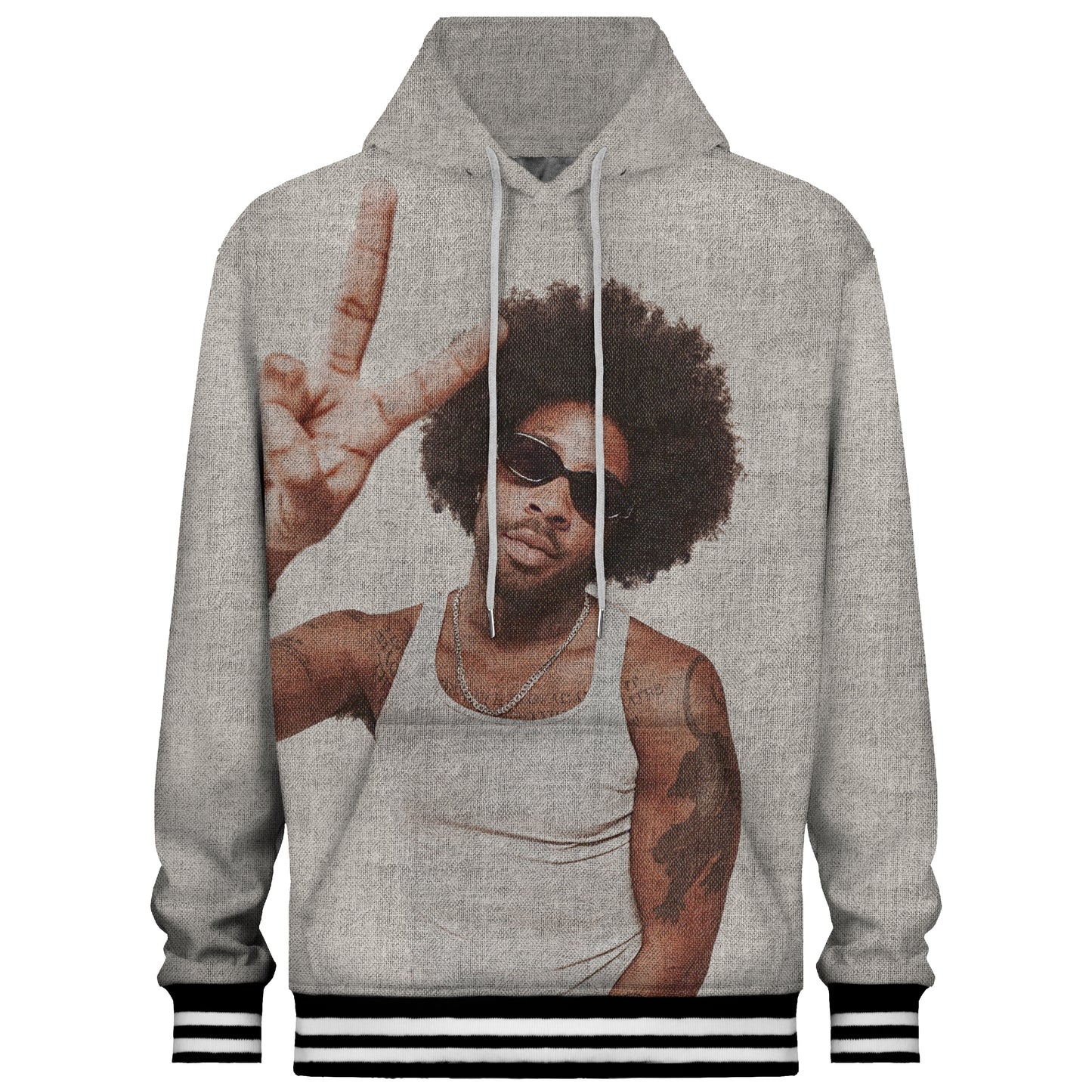 Look At The Camera Than Scissorhands Hip-Hop Boys Printed Hooded Sweatshirt