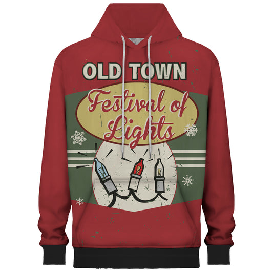 Festival Of Lights Print Hooded Sweatshirt