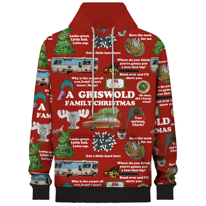 Christmas Print Hooded Sweatshirt