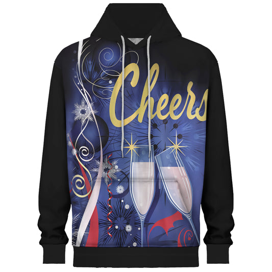 Celebrate Christmas Print Hooded Sweatshirt