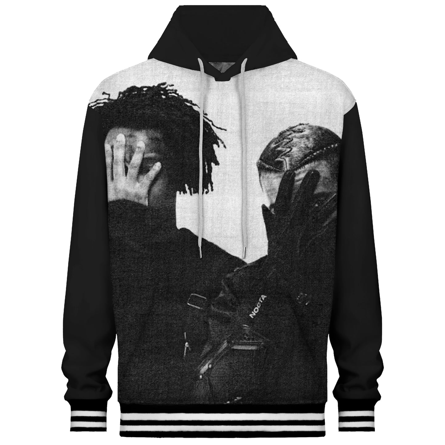 Black Trend Hip Hop Style Hooded Sweatshirt