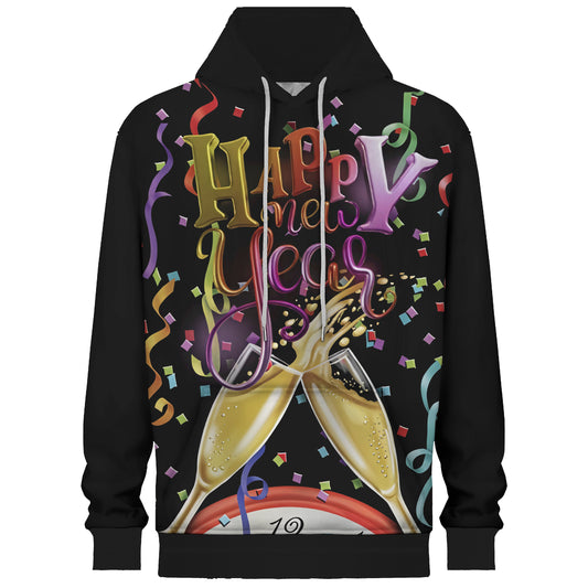 Ribbon Cheers Cheers Print Hooded Sweatshirt