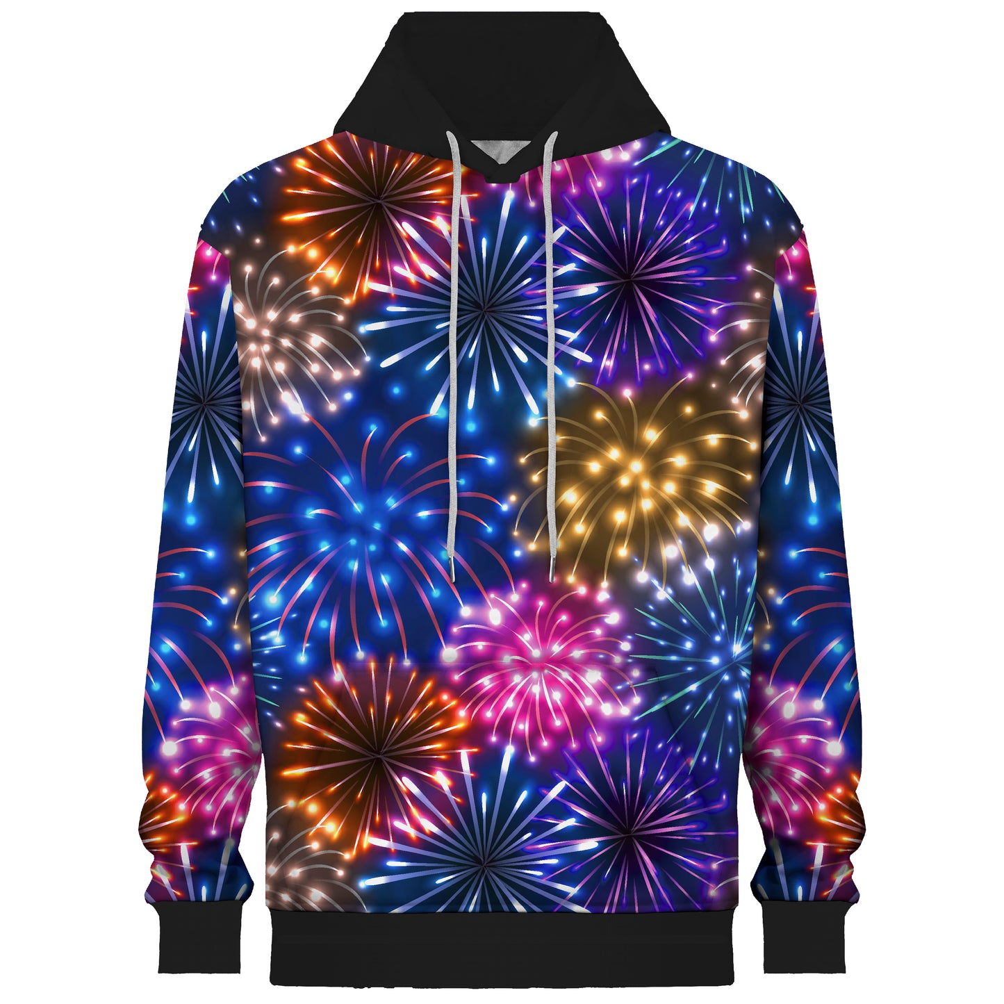 Fireworks Boom Print Hooded Sweatshirt