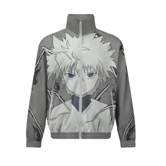 Anime Full Time Hunter Print Zip Up Track Suit Top