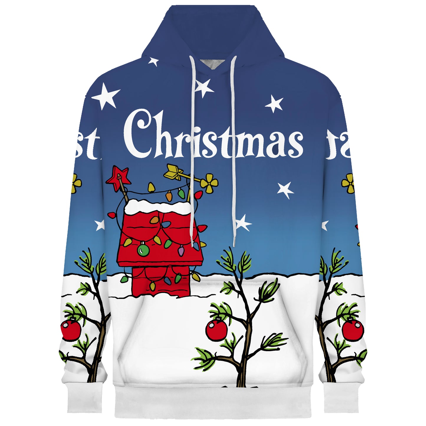 Hooded Sweatshirt Designed For Christmas