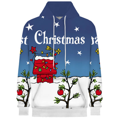 Hooded Sweatshirt Designed For Christmas