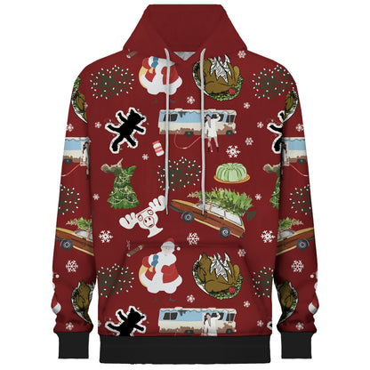 Christmas Festive Atmosphere Print Hooded Sweatshirt