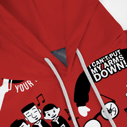 Men's Red Hooded Sweatshirt