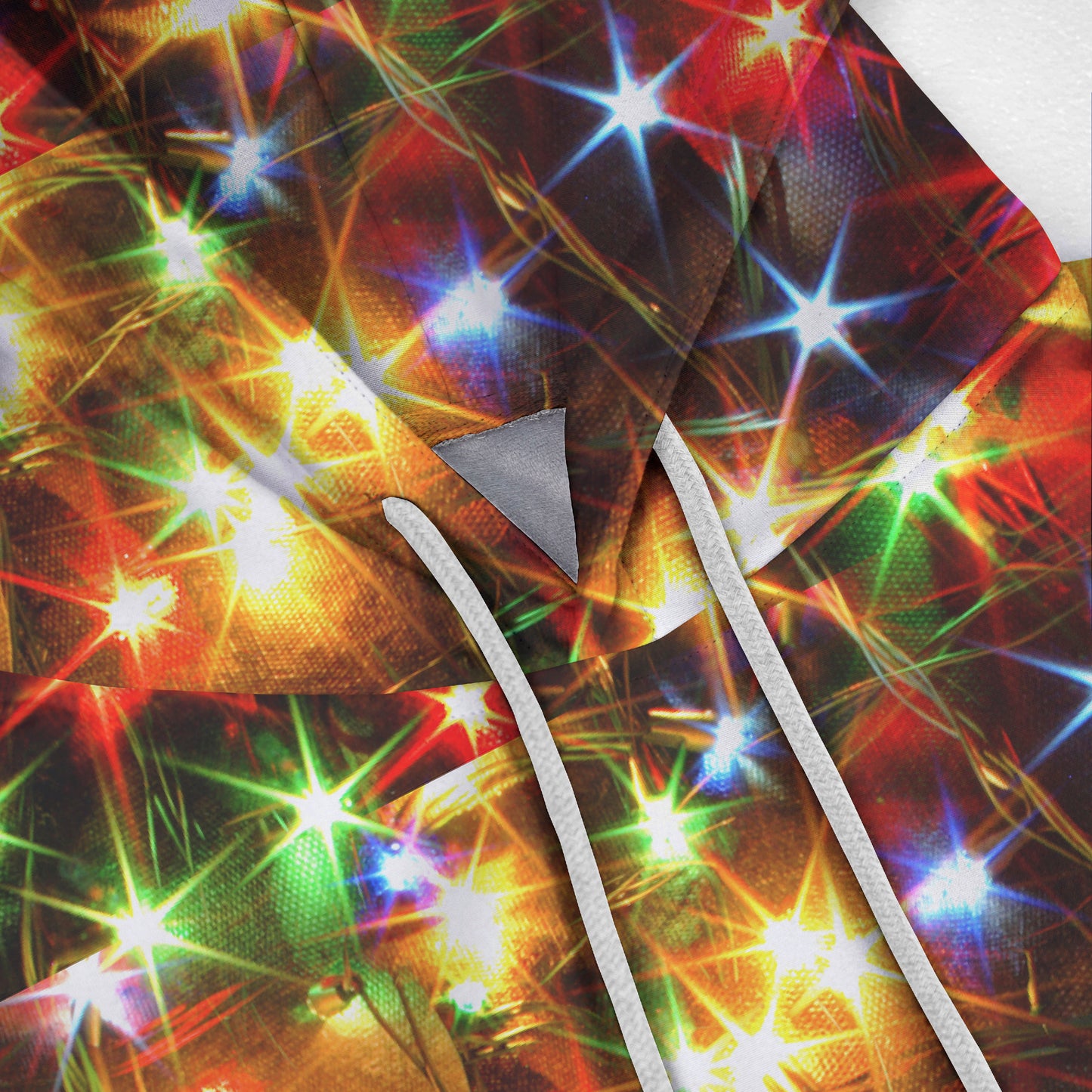 Christmas Star Glitter Print Hooded Sweatshirt