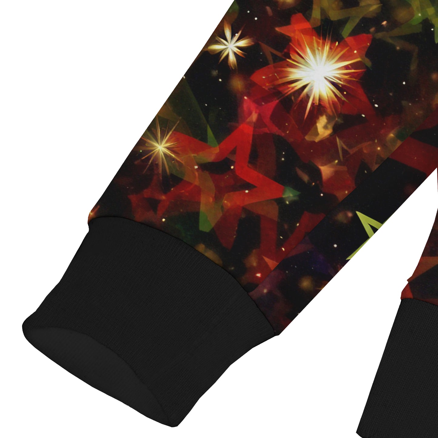 Star Print Hooded Sweatshirt Festive Atmosphere