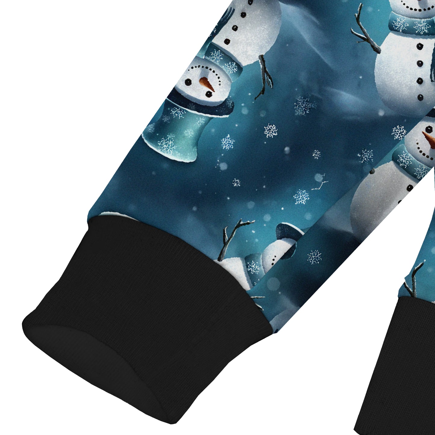 Gentleman Snowman Print Hooded Sweatshirt