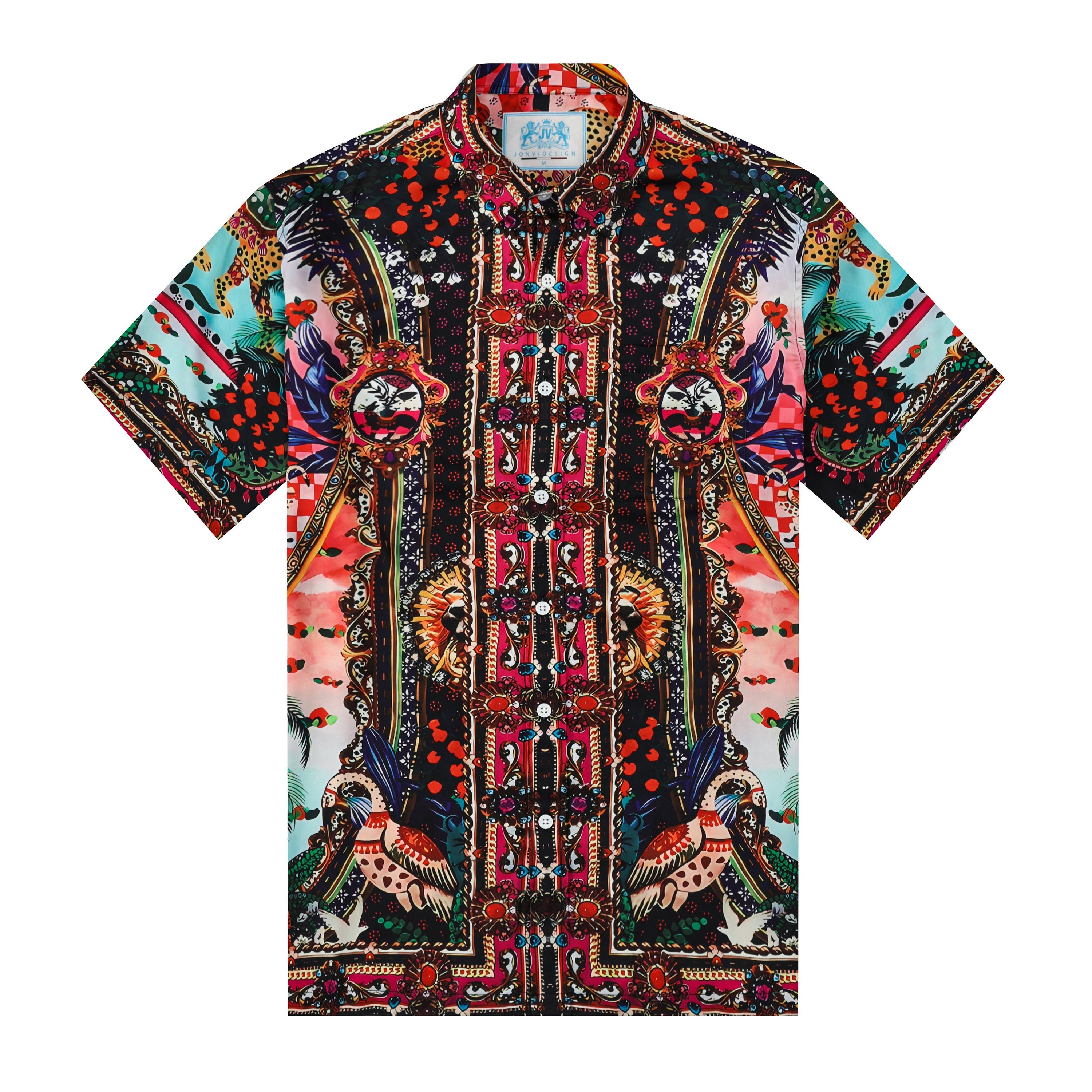 Tropical Wild Style Silk Fiber Short Sleeve Shirt – Jonvidesign