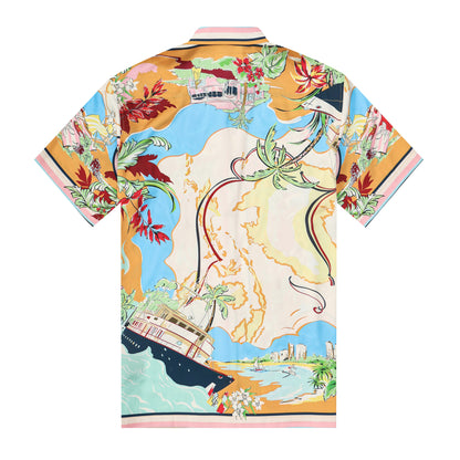 Floral Summer Design Short Sleeve Casual Shirt