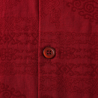Red Cloud Textured Camp Collar Short Sleeve Shirt