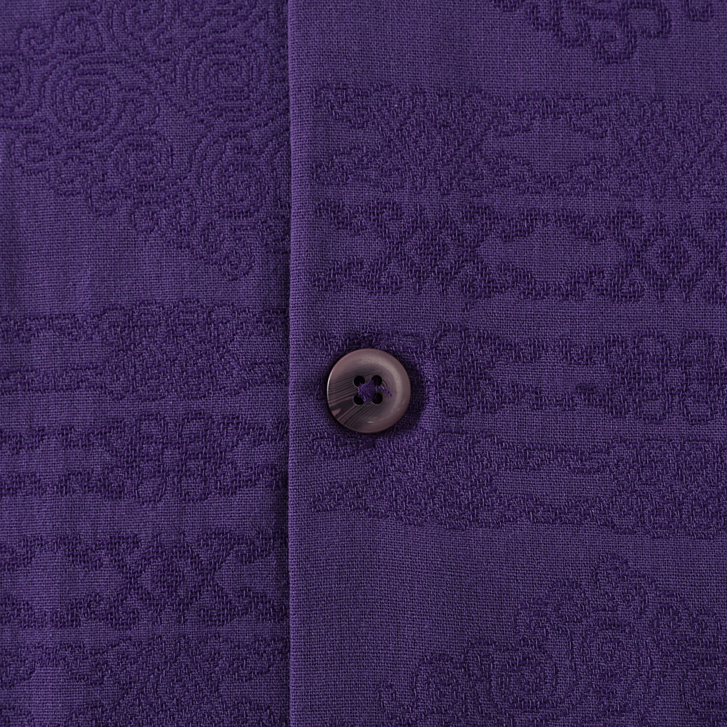 Purple Lace Textured Camp Collar Short Sleeve Shirt
